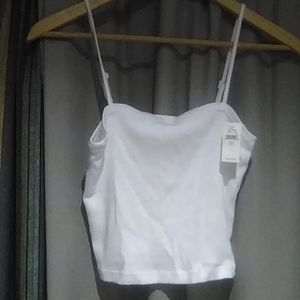Women's aerie white spaghetti tank top